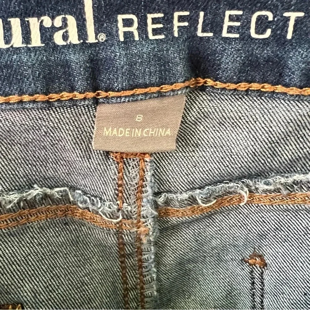 Natural Reflections Women’s Ankle Skinny Distressed Denim Jeans Raw‎ Hem Size 8